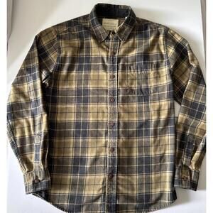 Mens Weatherproof Vintage Plaid Button-Down Shirt Size M